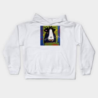 Funny Cartoon Black and White Guinea Pig Kids Hoodie